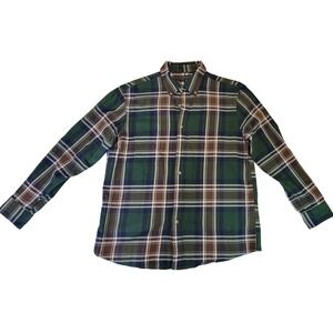 US Polo Assn Mens Flannel Shirt Long Sleeve Plaid Button Down Large